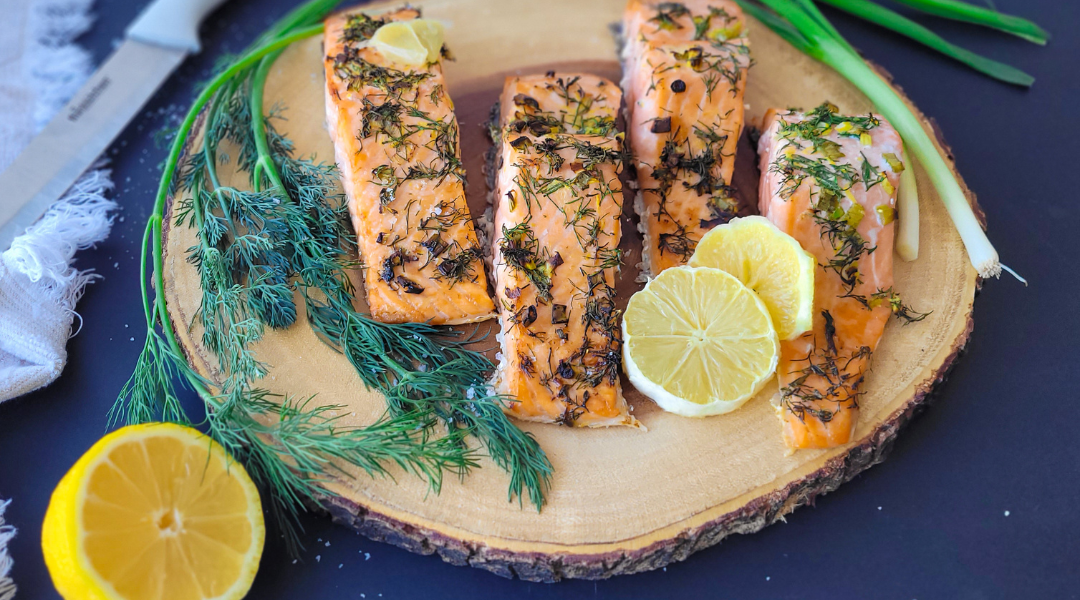 Filets de saumon citronné à l’aneth