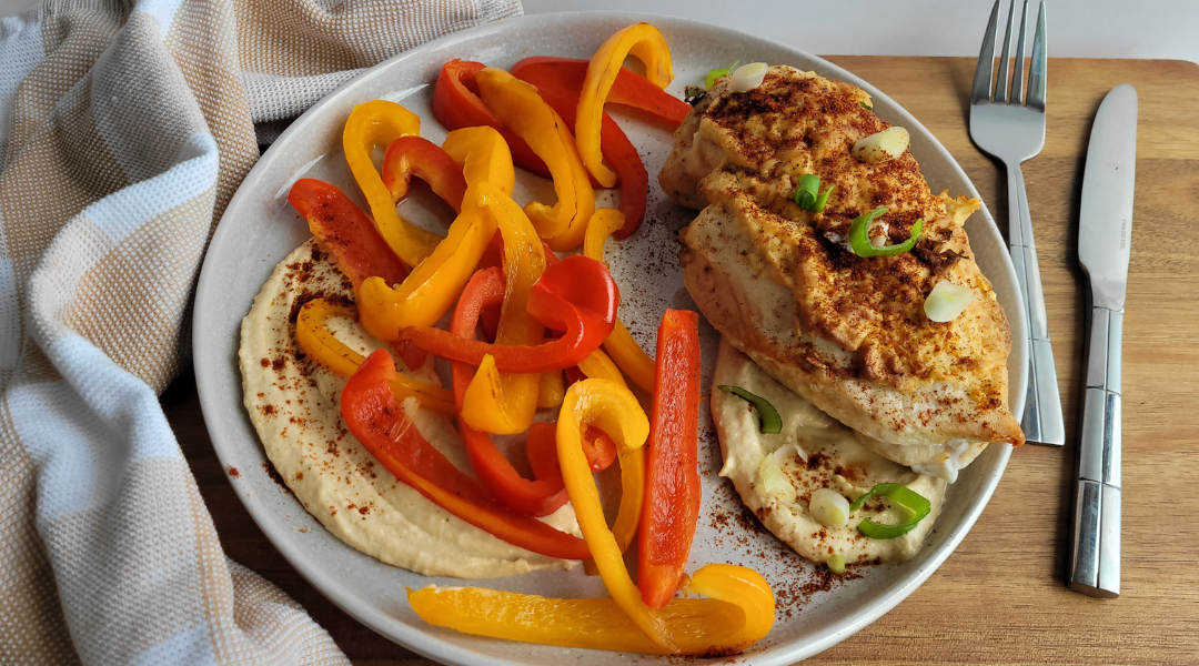 Poulet en croûte d’hummus